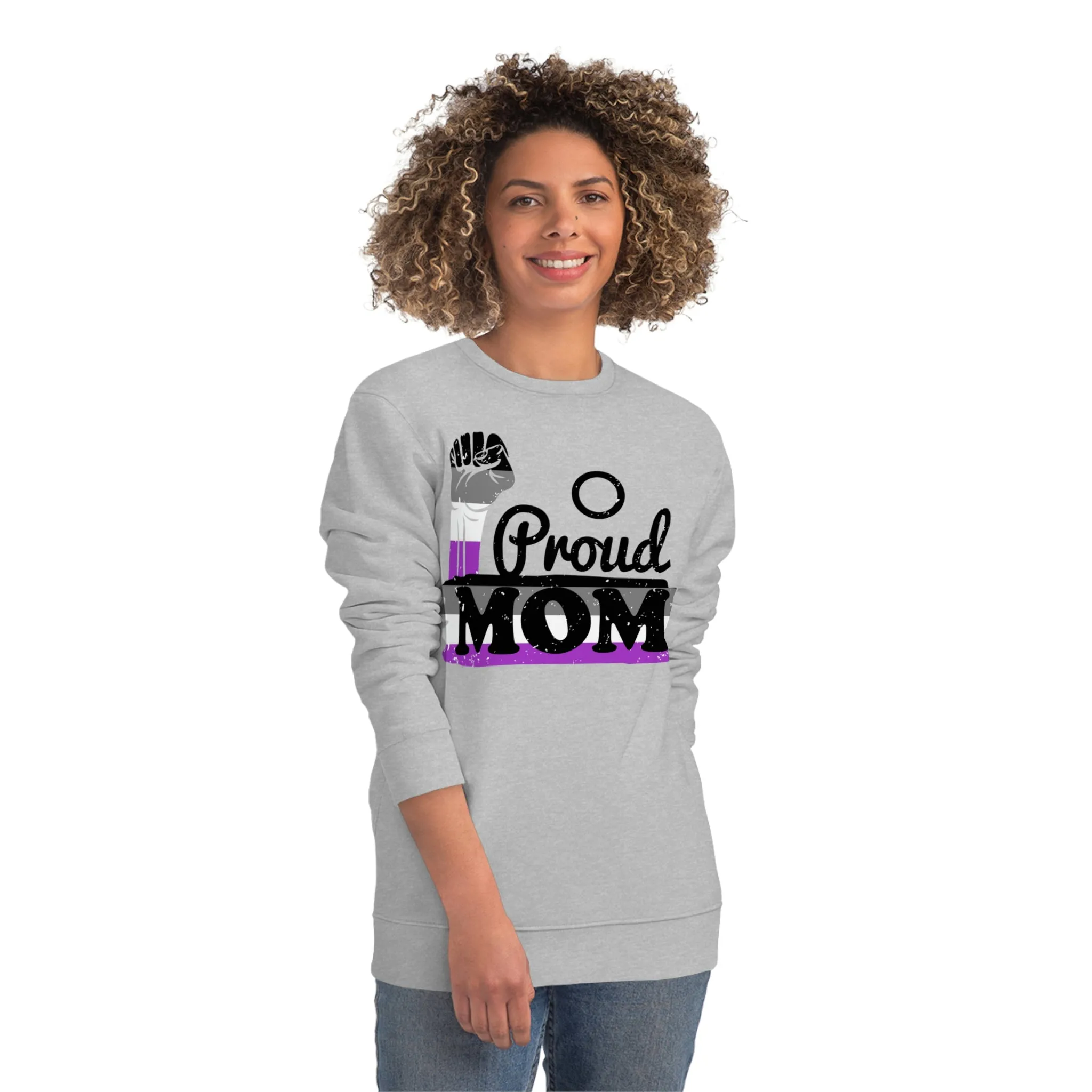 Asexual Pride Flag Sweatshirt Unisex Size - Proud Mom