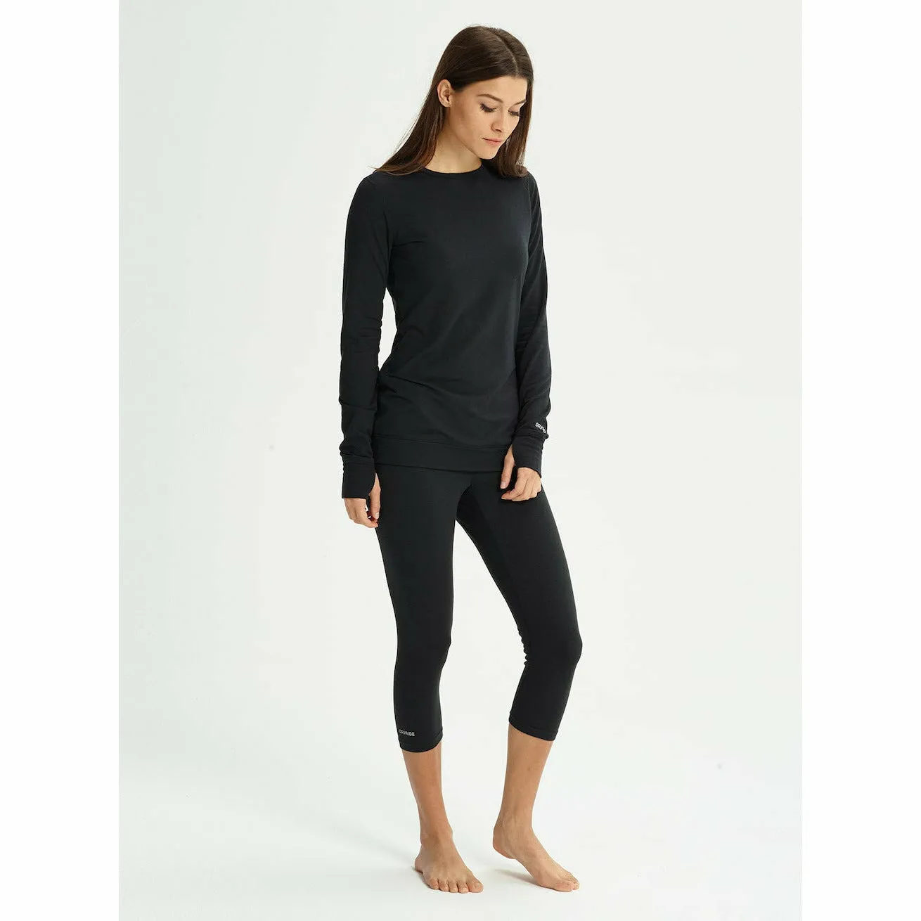 Burton Womens Midweight Base Layer Crew - True Black