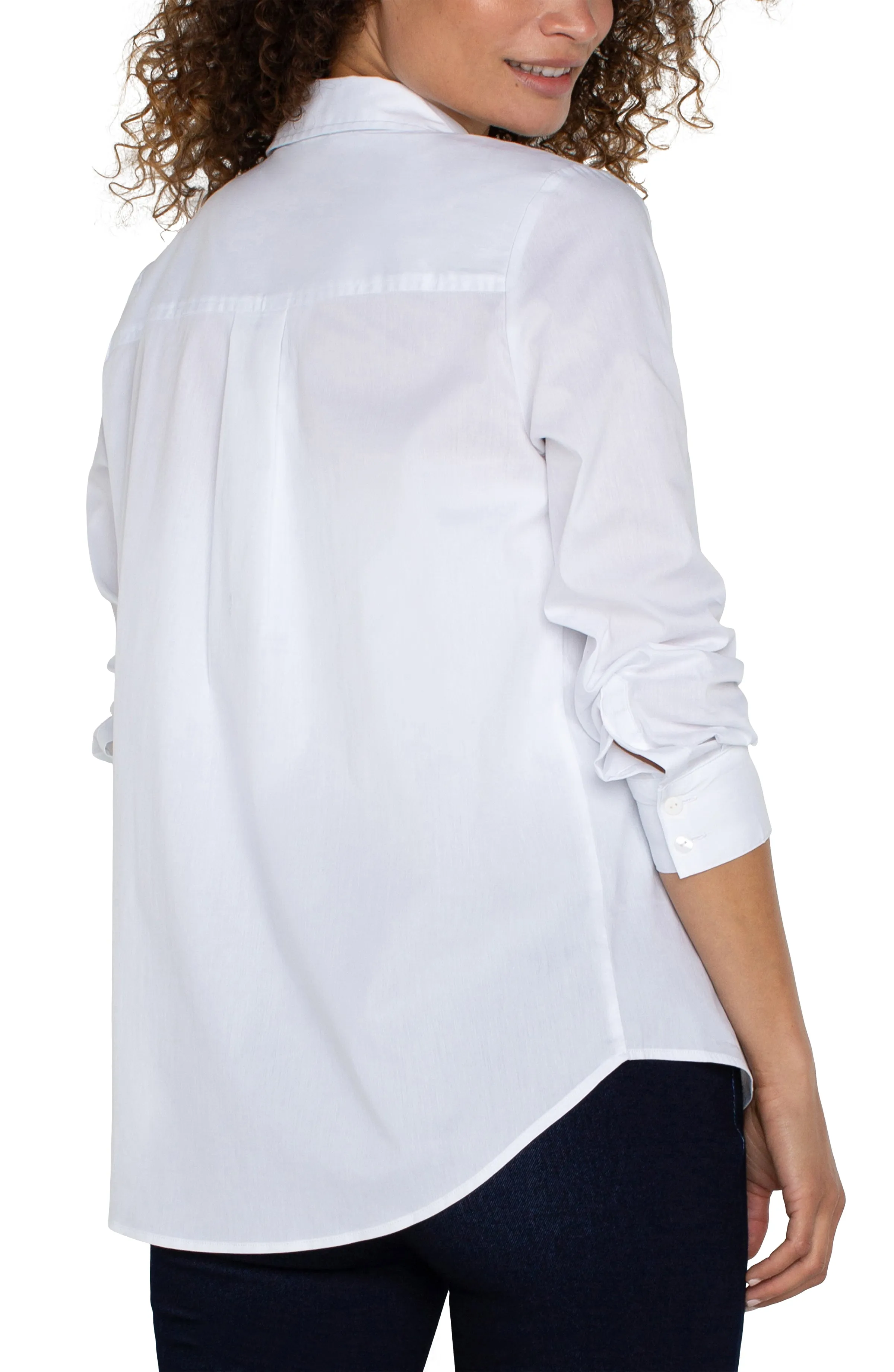 CLASSIC BUTTON FRONT POPLIN SHIRT