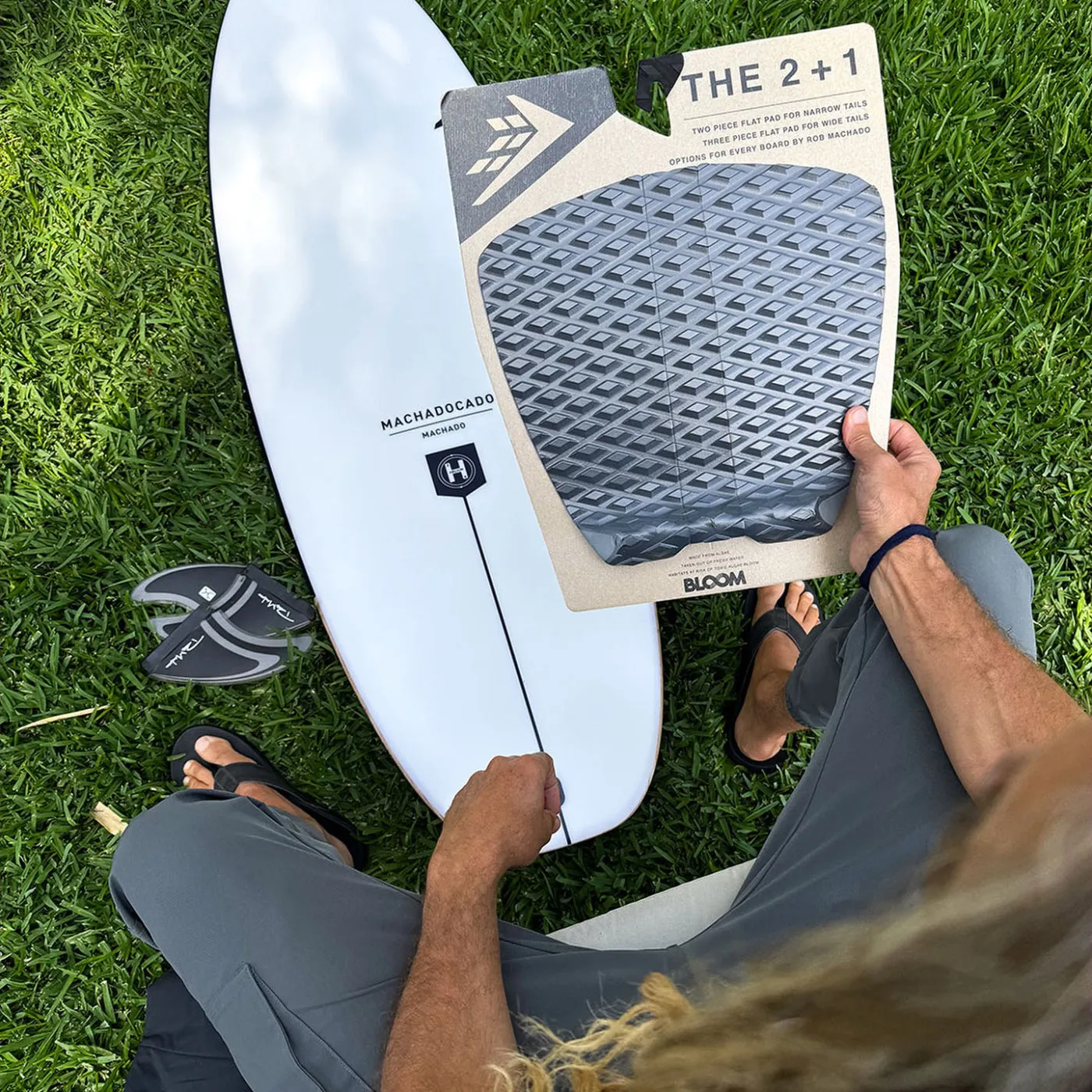 Deck pads - Firewire - 2 1 Flat Traction Pad - Charcoal/Black