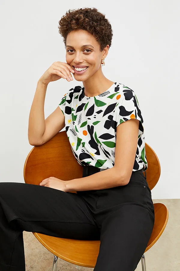 Didion Top - Washable Silk :: Icon Print