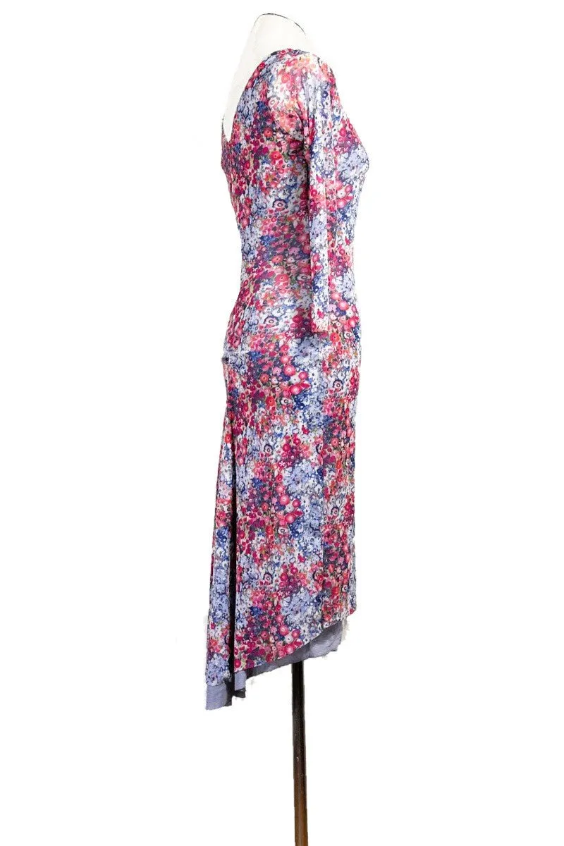 floral confetti NINA tango dress with sleeves