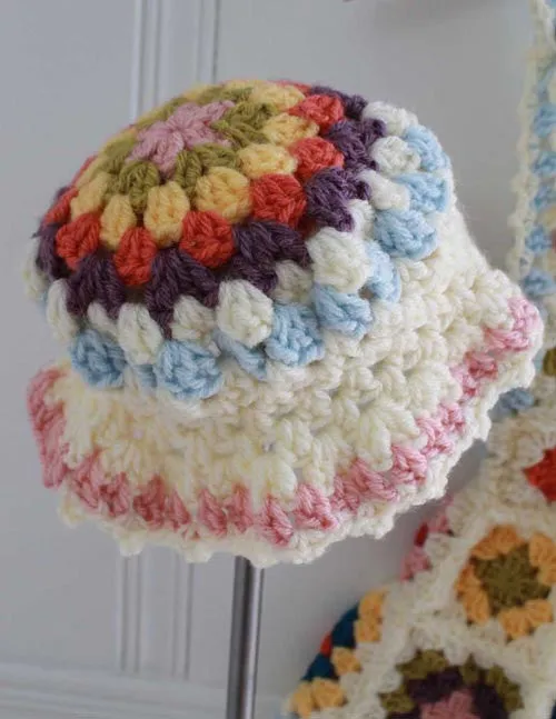 Granny Square Jumper, Hat, & Purse Crochet Pattern