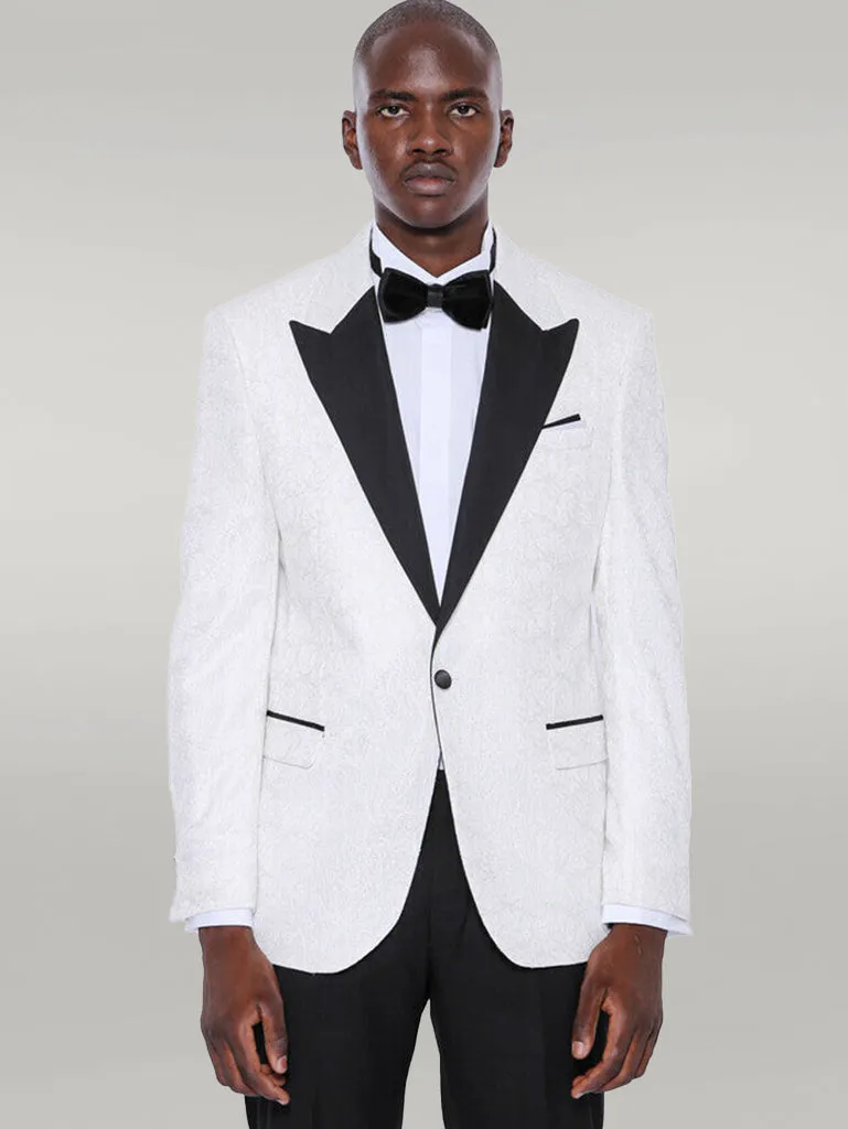 Grey Sparkly Patterned Party Blazer | Wessi