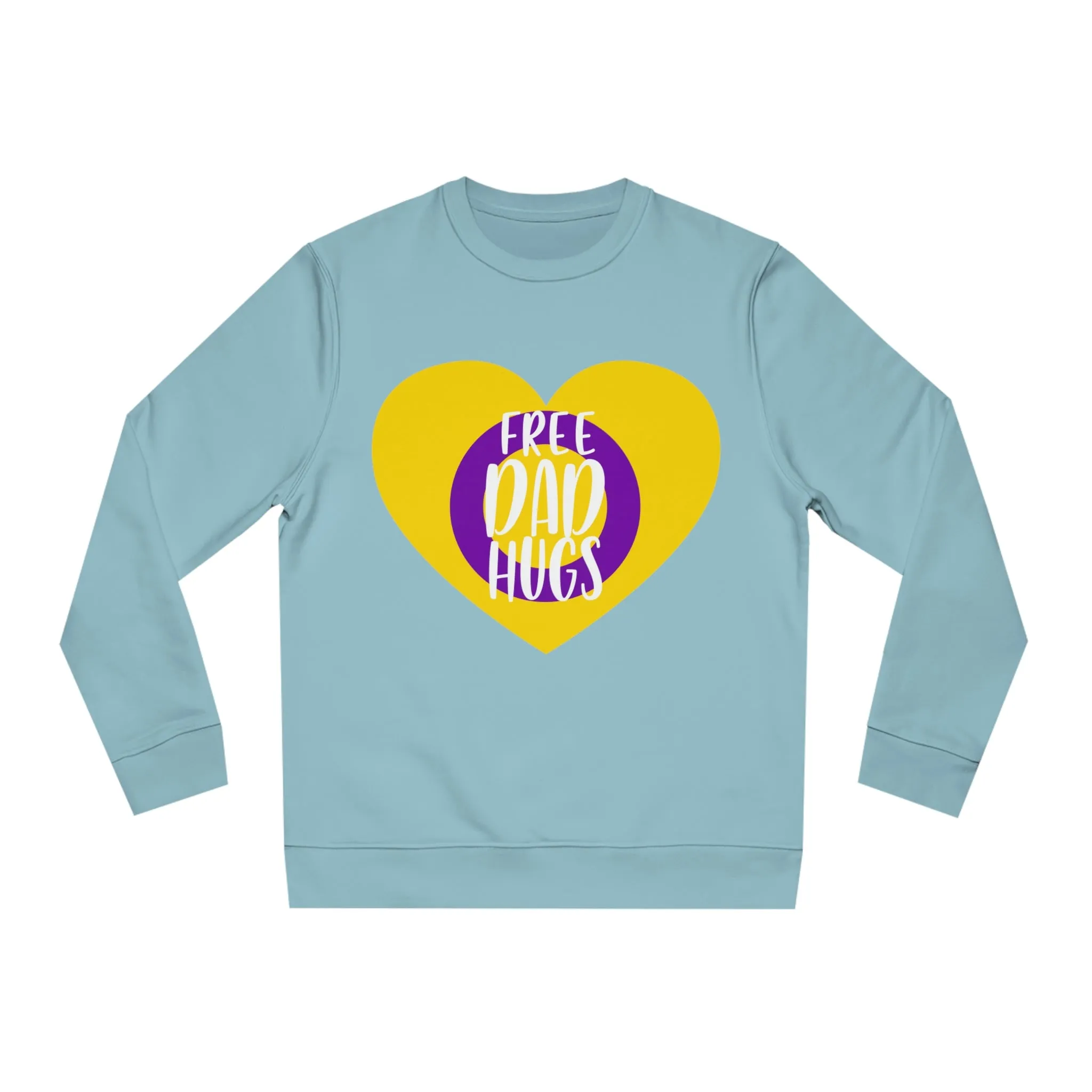 Intersexual Pride Flag Sweatshirt Unisex Size - Free Dad Hugs