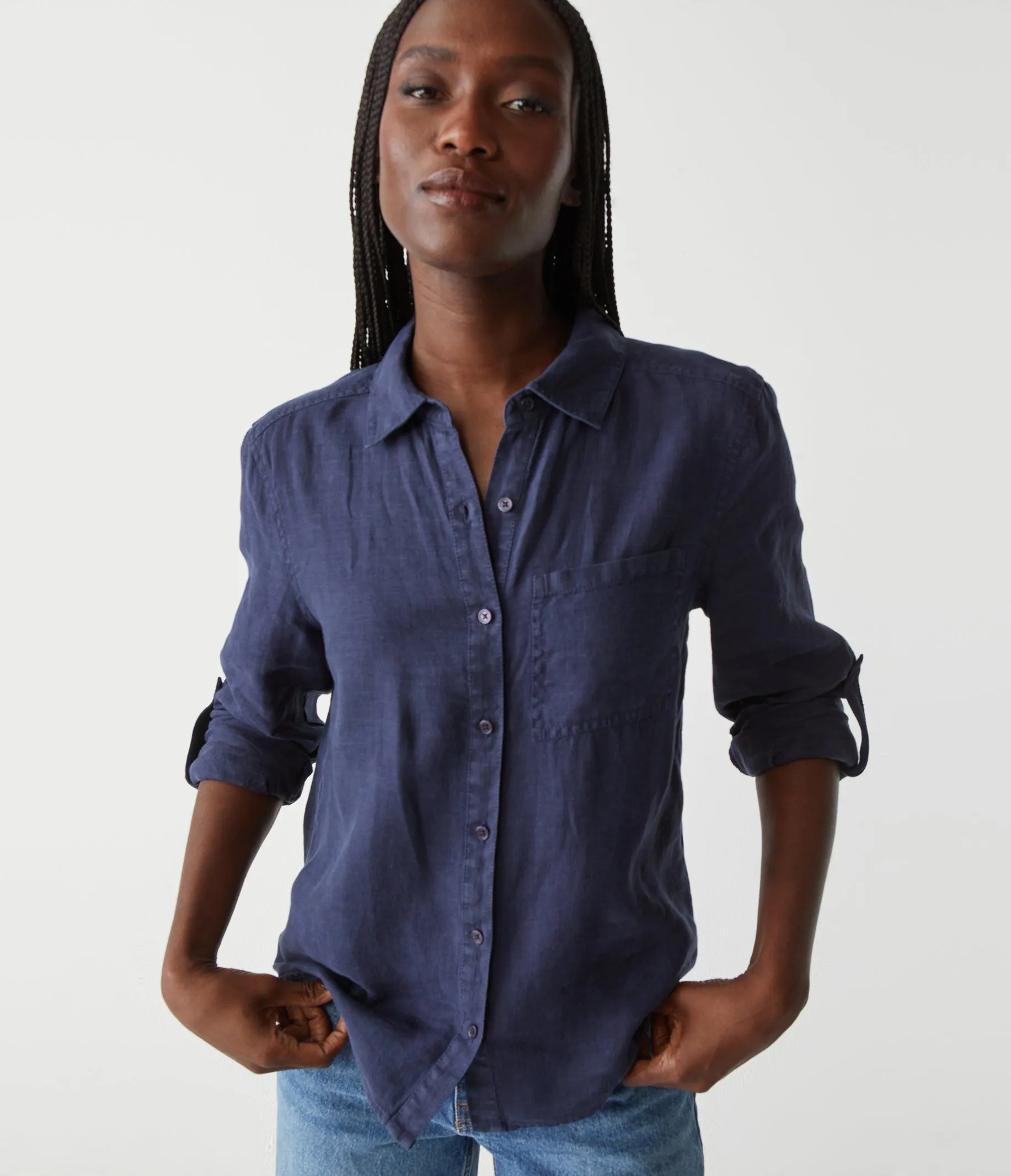 Spencer Linen Button Down Top