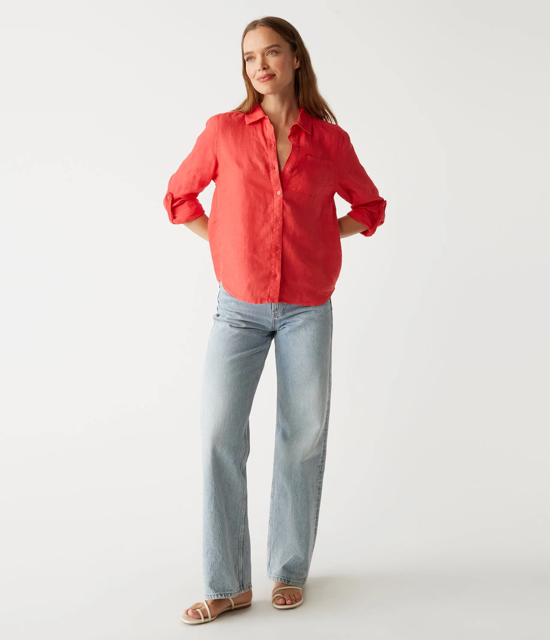 Spencer Linen Button Down Top