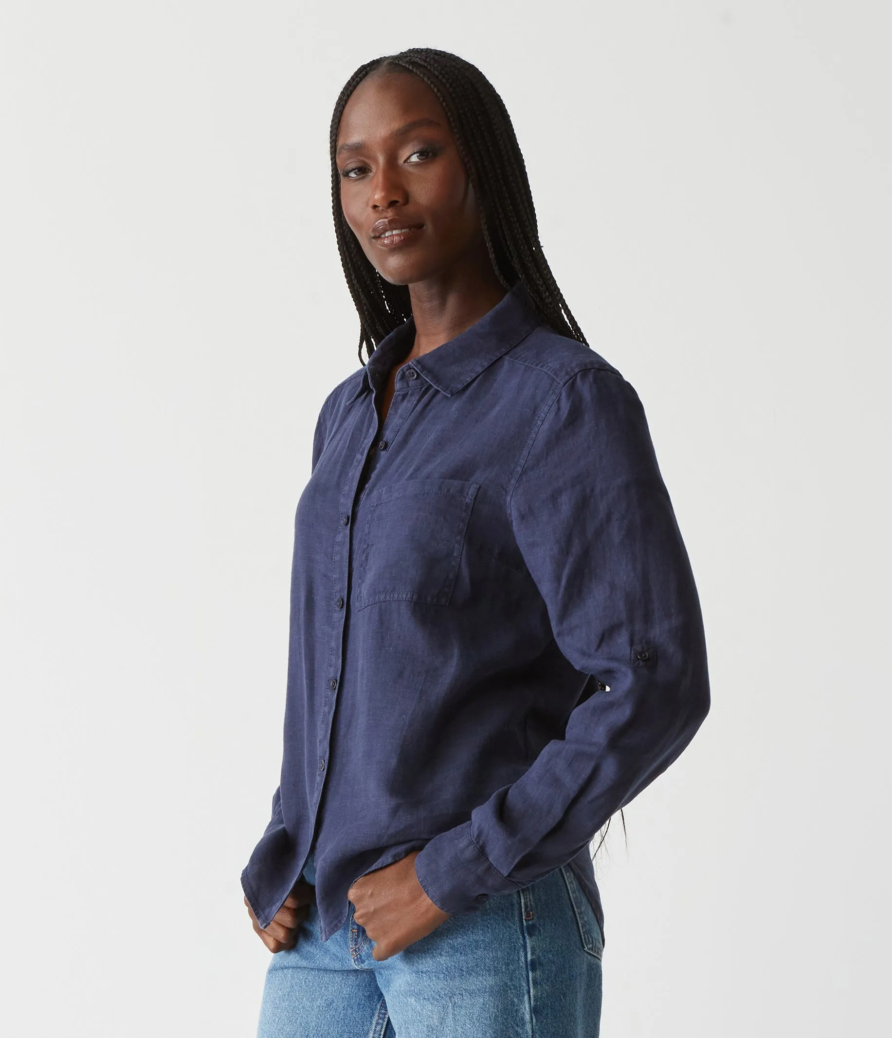 Spencer Linen Button Down Top